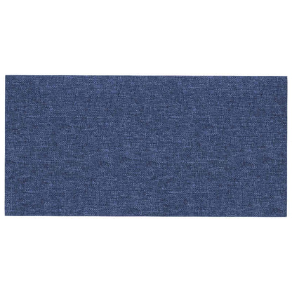 Wandhoofdbord 12 pcs Blauw 30 x 15 cm Stof