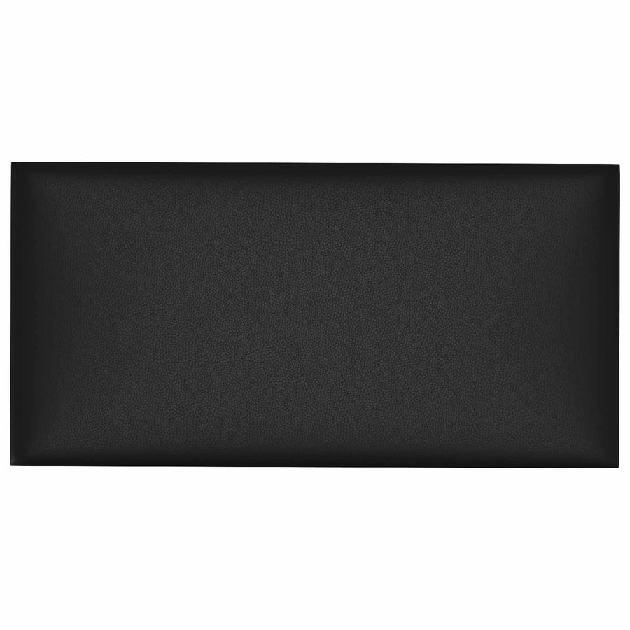 Wandhoofdbord 12 pcs Zwart 30 x 15 cm Stof