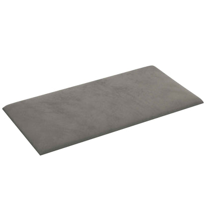 Wandhoofdbord 12 pcs Lichtgrijs 30 x 15 cm Fluweel