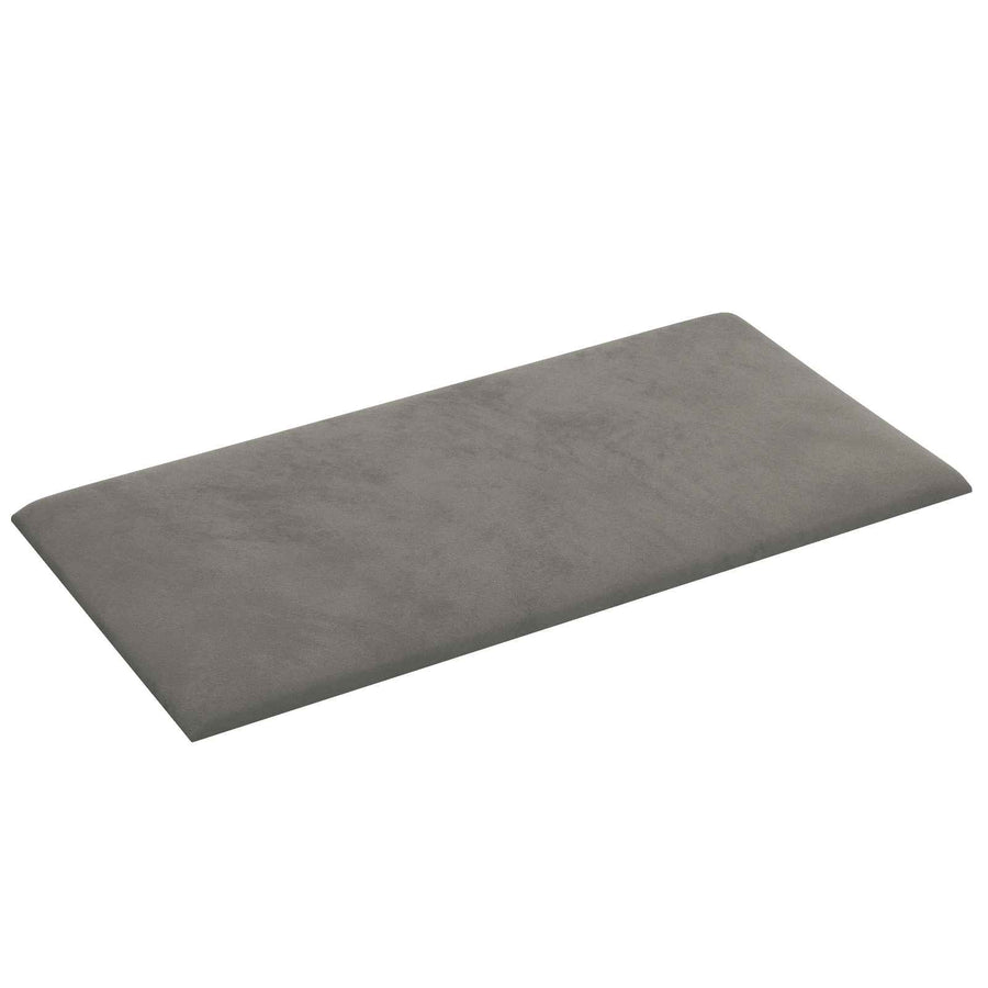 Wandhoofdbord 12 pcs Lichtgrijs 30 x 15 cm Fluweel