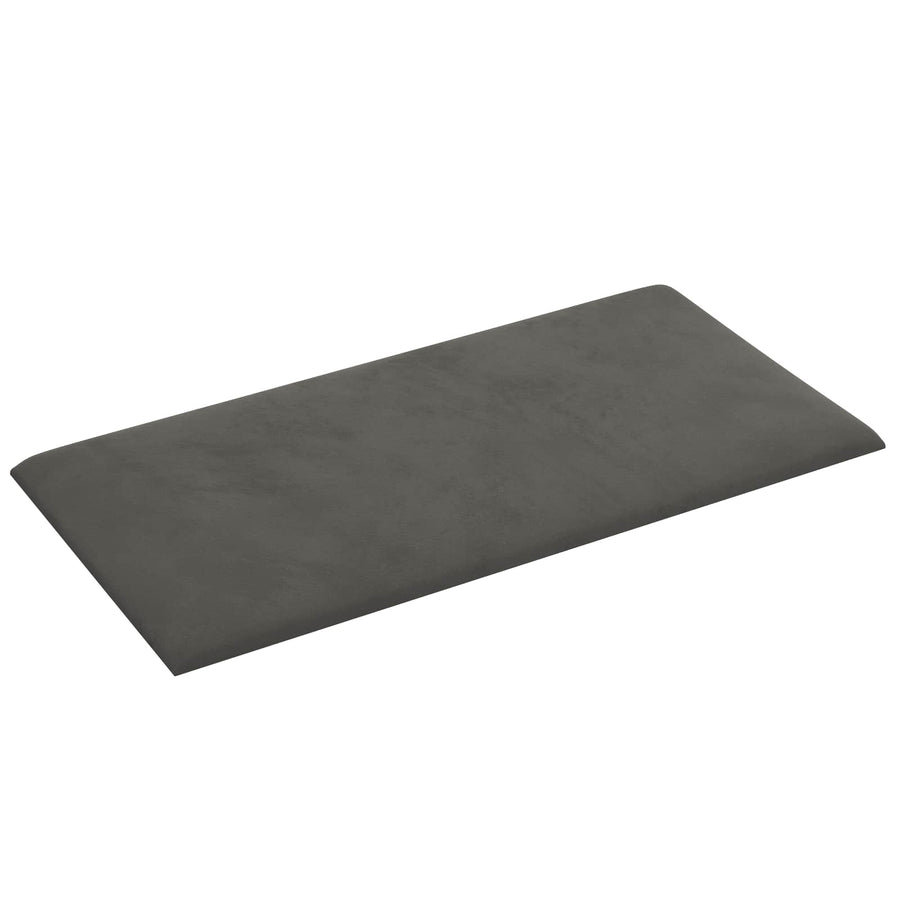 Wandhoofdbord 12 pcs Donkergrijs 30 x 15 cm Fluweel