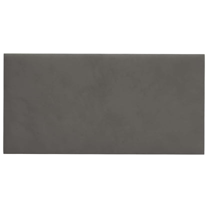 Wandhoofdbord 12 pcs Donkergrijs 30 x 15 cm Fluweel
