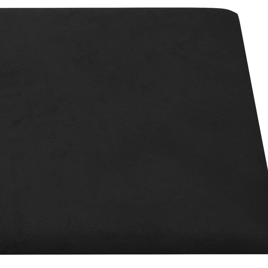 Wandhoofdbord 12 pcs Zwart 30 x 15 cm Fluweel