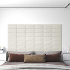 Wall Headboard 12 pcs Cream 30 x 15 cm Velvet