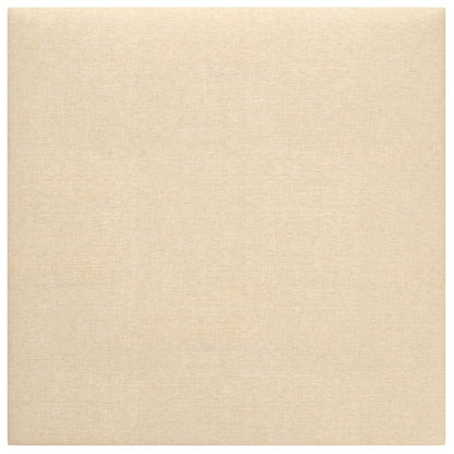 Wandhoofdbord 12 pcs Crème 30 x 30 cm Stof