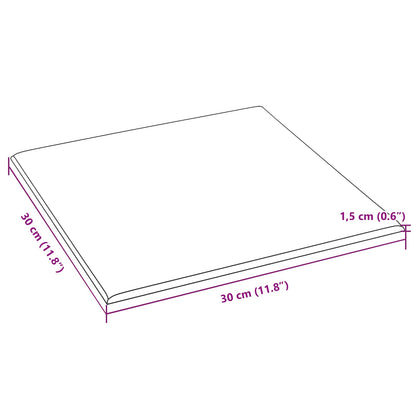 Wandhoofdbord 12 pcs Crème 30 x 30 cm Stof
