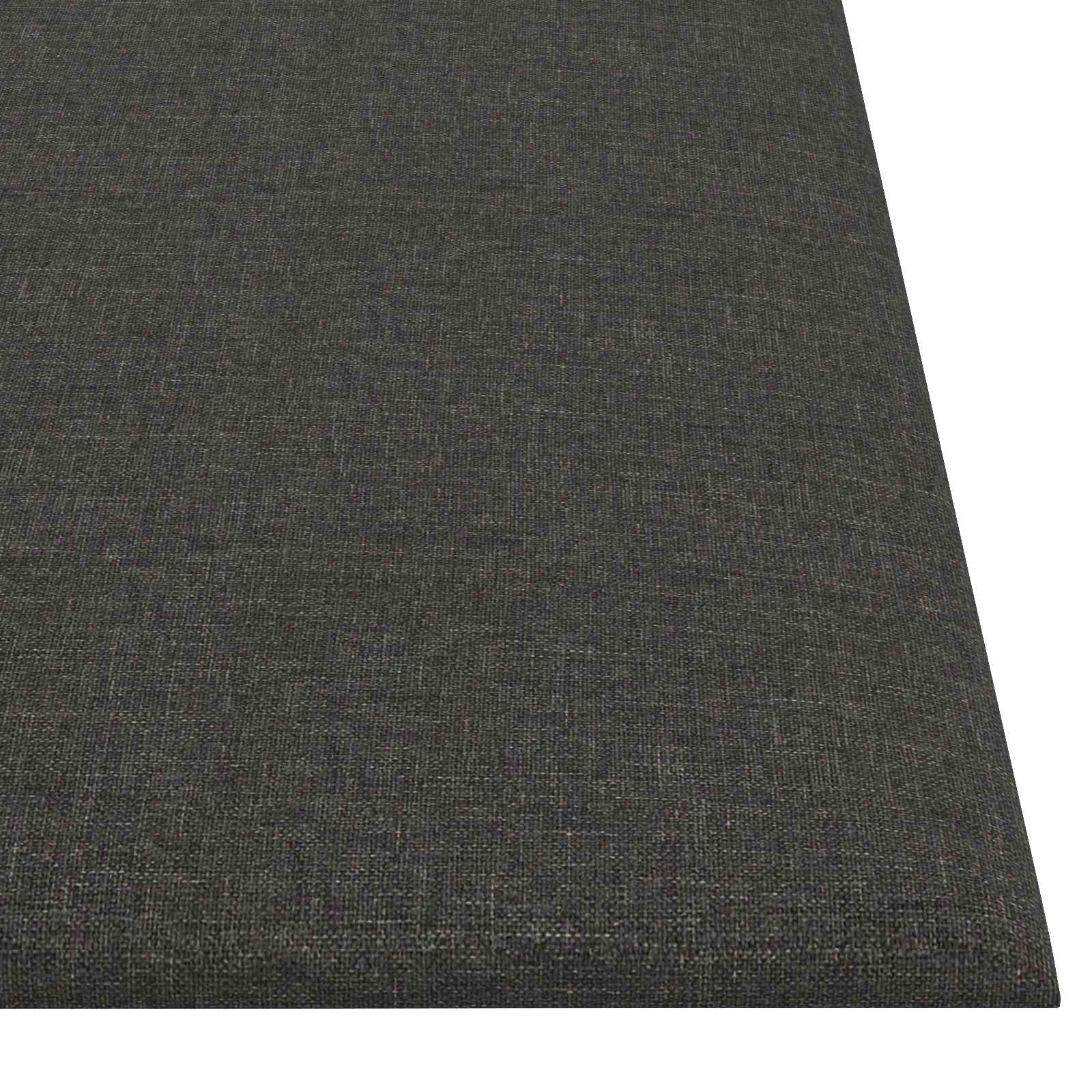 Wandhoofdbord 12 pcs Donkergrijs 30 x 30 cm Stof