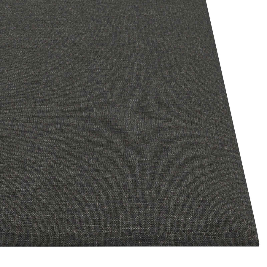 Wandhoofdbord 12 pcs Donkergrijs 30 x 30 cm Stof