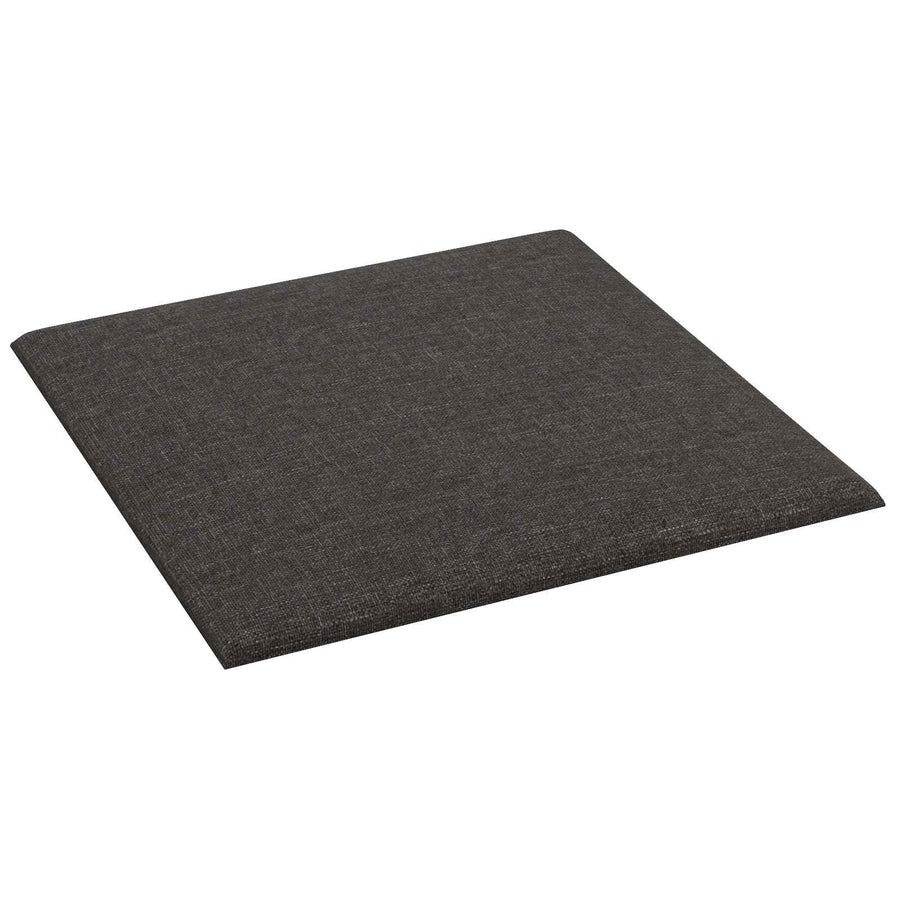 Wandhoofdbord 12 pcs Donkergrijs 30 x 30 cm Stof