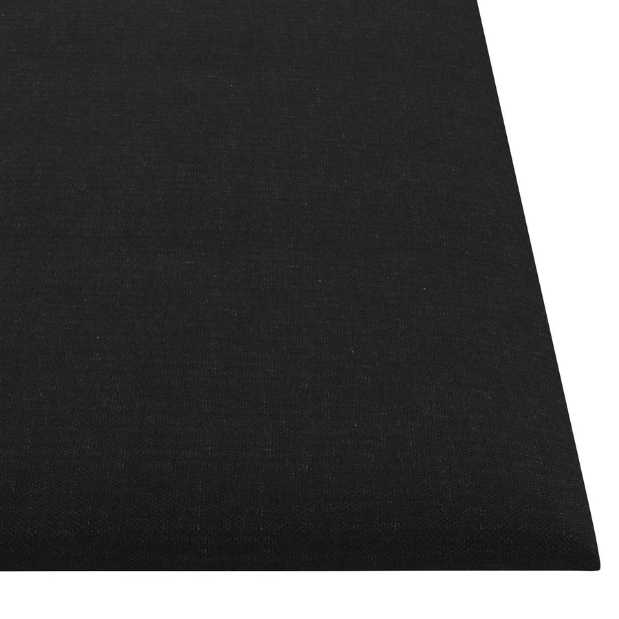 Wandhoofdbord 12 pcs Zwart 30 x 30 cm Stof