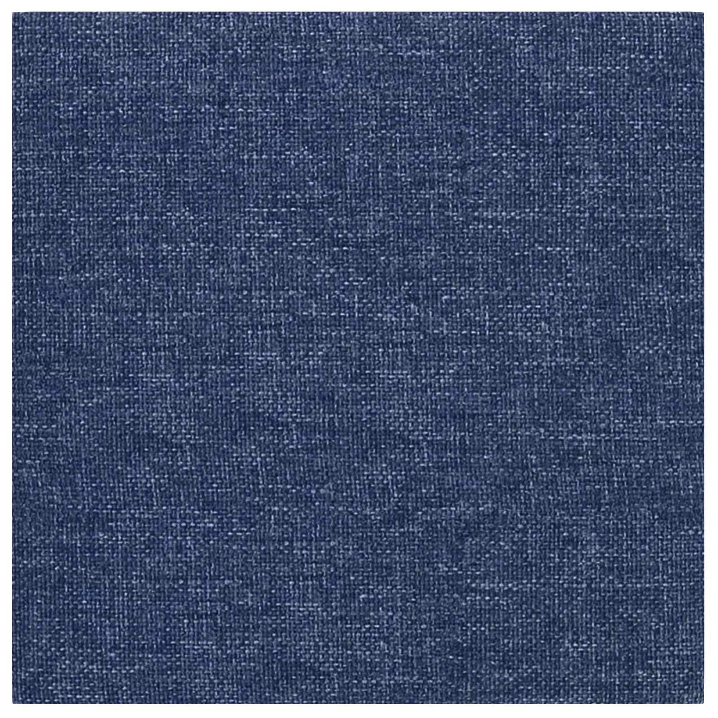 Wandhoofdbord 12 pcs Blauw 30 x 30 cm Stof