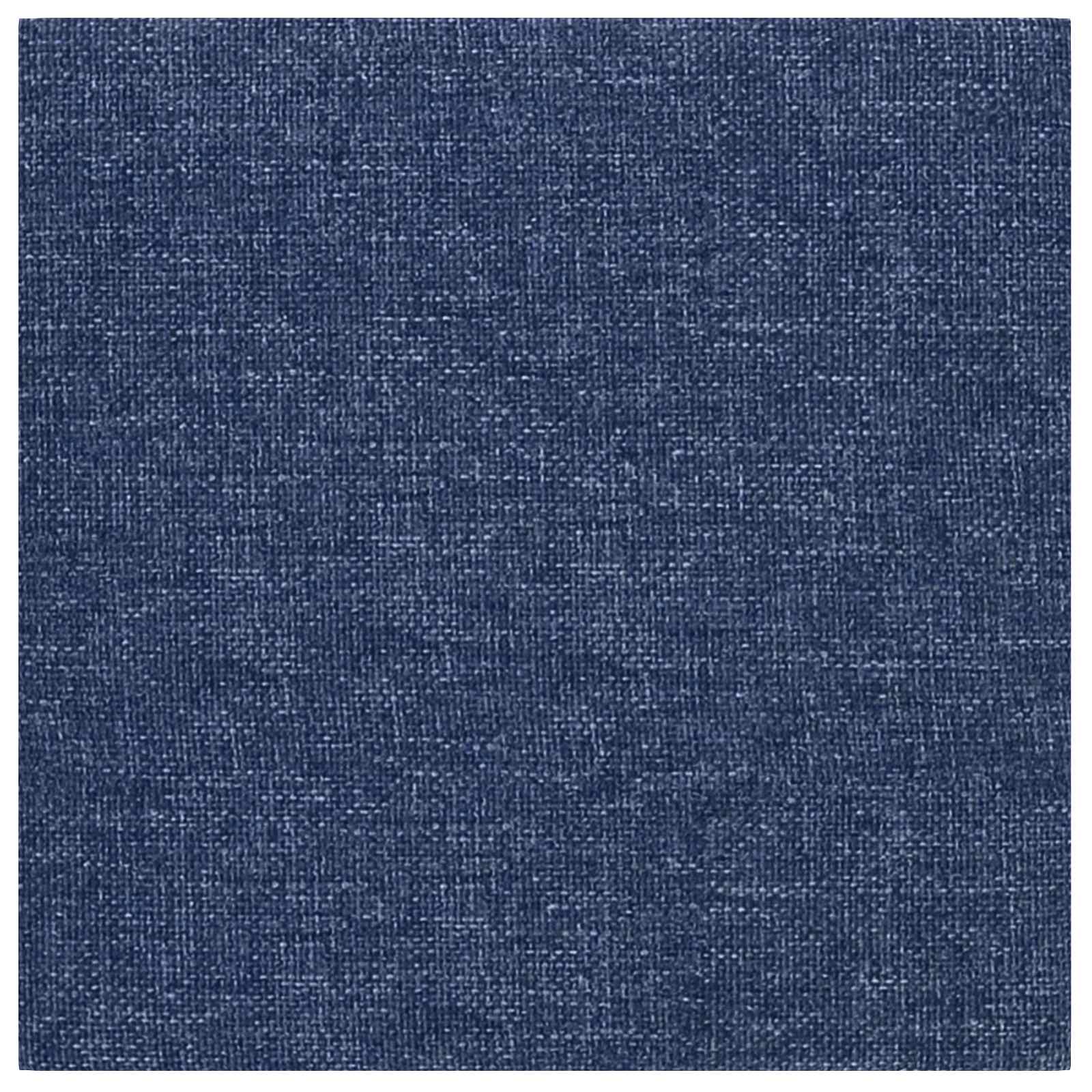 Wandhoofdbord 12 pcs Blauw 30 x 30 cm Stof