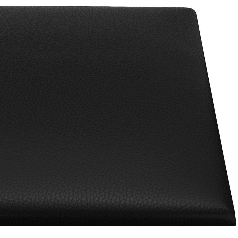 Wandhoofdbord 12 pcs Zwart 30 x 30 cm Stof