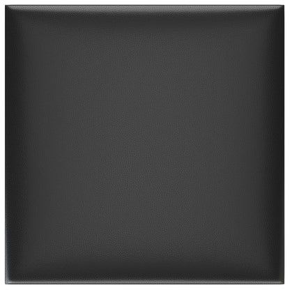 Wandhoofdbord 12 pcs Zwart 30 x 30 cm Stof
