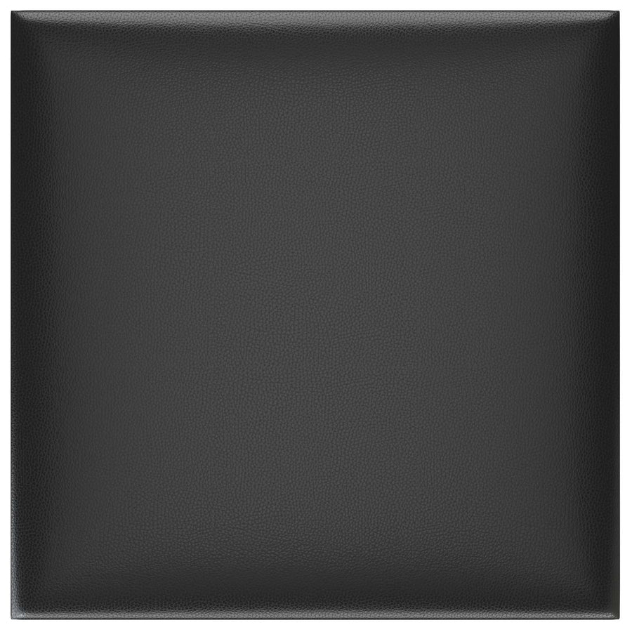 Wandhoofdbord 12 pcs Zwart 30 x 30 cm Stof