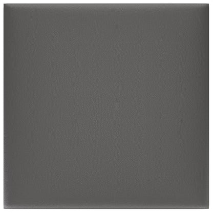 Wandhoofdbord 12 pcs Grijs 30 x 30 cm Stof