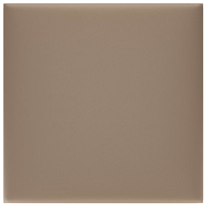 Wandhoofdbord 12 pcs Cappuccino 30 x 30 cm Stof