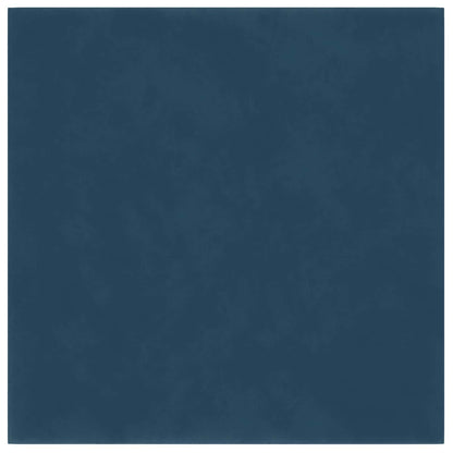 Wandhoofdbord 12 pcs Blauw 30 x 30 cm Fluweel