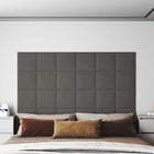 Wall Headboard 12 pcs Dark Grey 30 x 30 cm Velvet