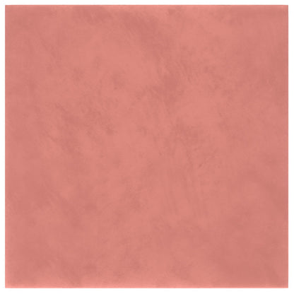 Wandhoofdbord 12 pcs Roze 30 x 30 cm Fluweel