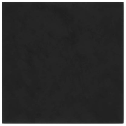 Wandhoofdbord 12 pcs Zwart 30 x 30 cm Fluweel