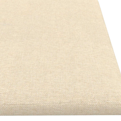 Wandhoofdbord 12 pcs Crème 60 x 15 cm Stof