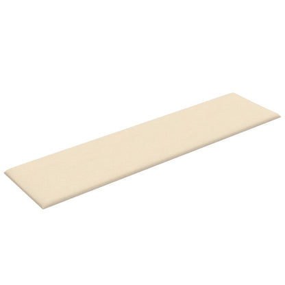Wandhoofdbord 12 pcs Crème 60 x 15 cm Stof