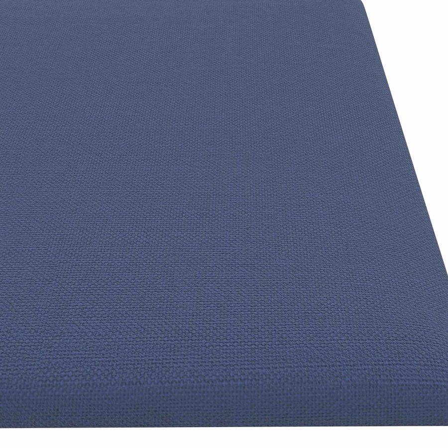 Wandhoofdbord 12 pcs Blauw 60 x 15 cm Stof