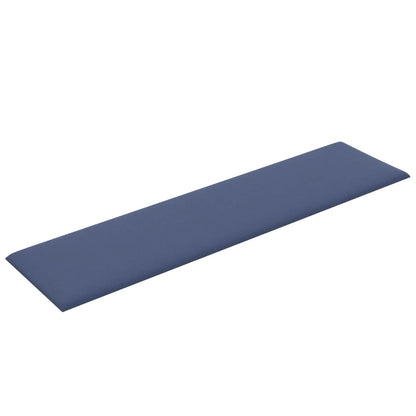 Wandhoofdbord 12 pcs Blauw 60 x 15 cm Stof