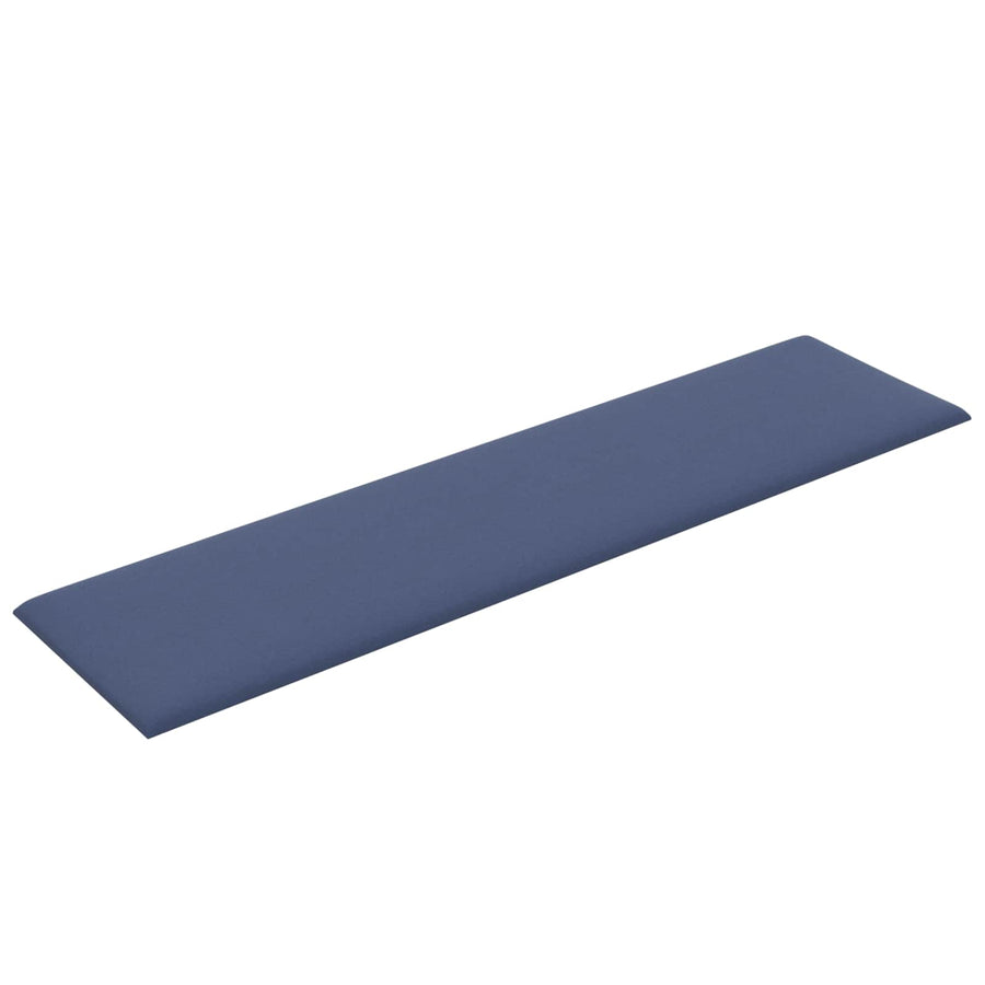 Wandhoofdbord 12 pcs Blauw 60 x 15 cm Stof