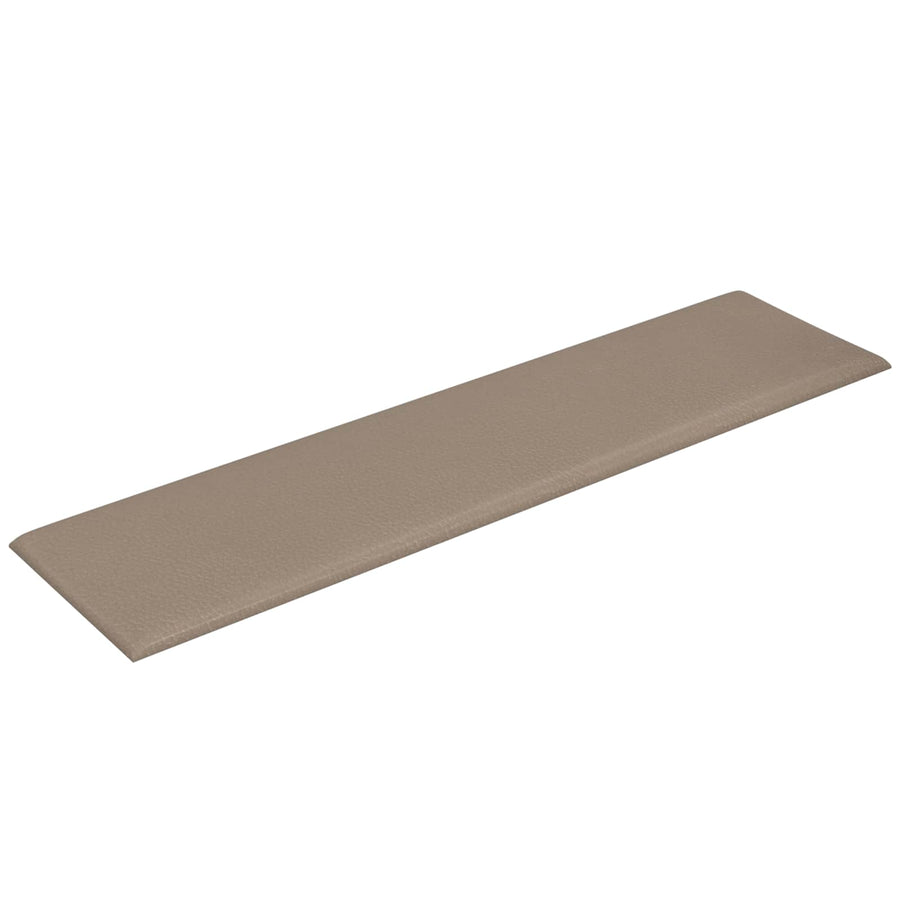 Wandhoofdbord 12 pcs Cappuccino 60 x 15 cm Stof