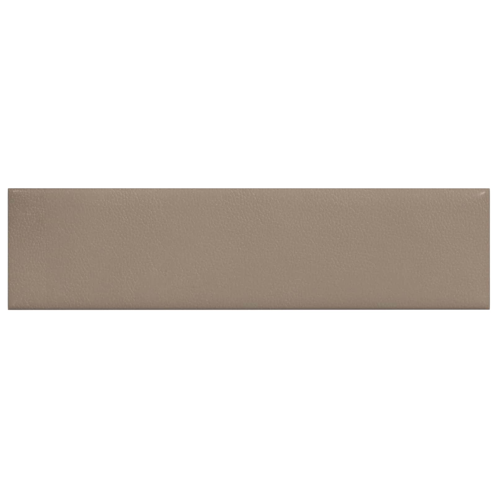 Wandhoofdbord 12 pcs Cappuccino 60 x 15 cm Stof