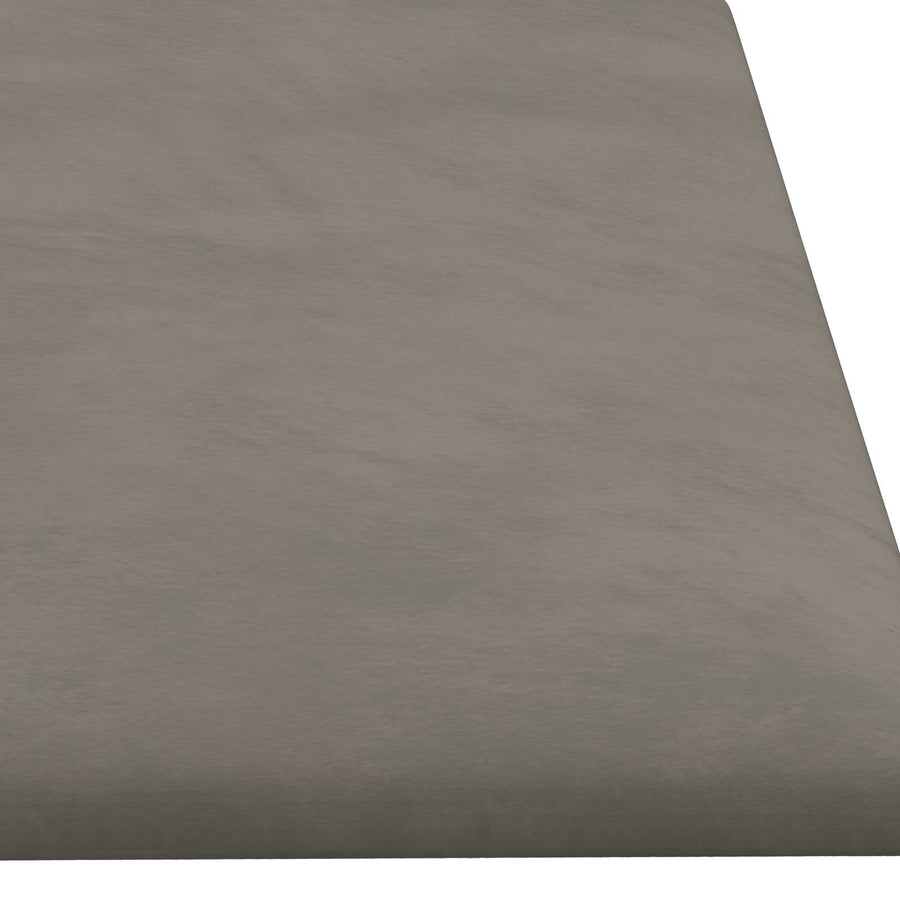Wandhoofdbord 12 pcs Lichtgrijs 60 x 15 cm Fluweel