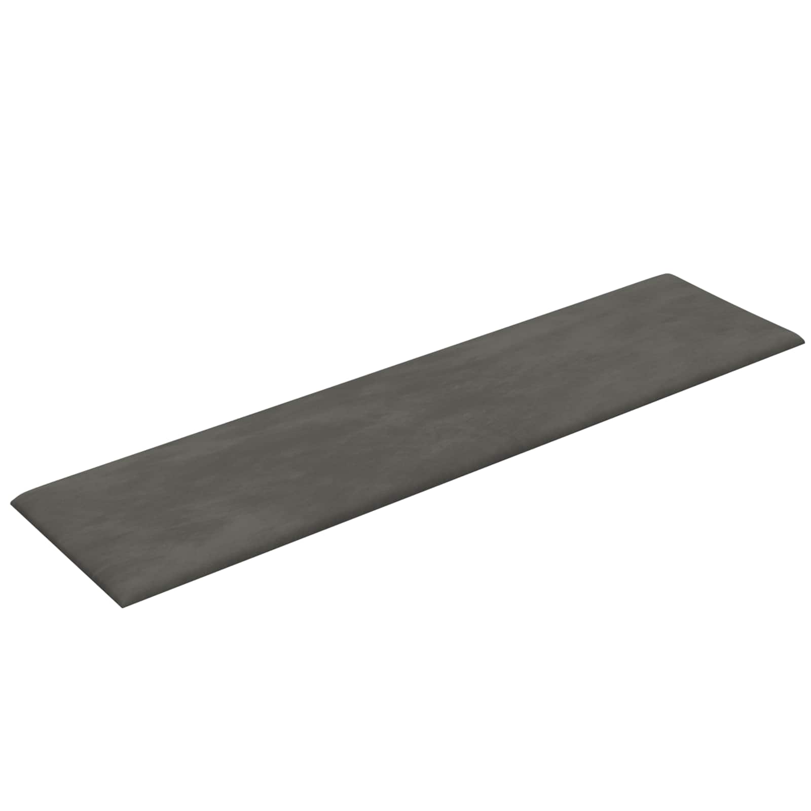 Wandhoofdbord 12 pcs Donkergrijs 60 x 15 cm Fluweel