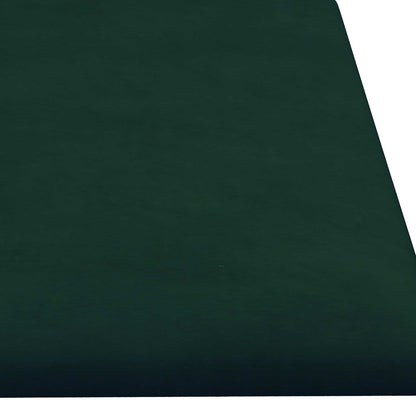 Wandhoofdbord 12 pcs Donkergroen 60 x 15 cm Fluweel