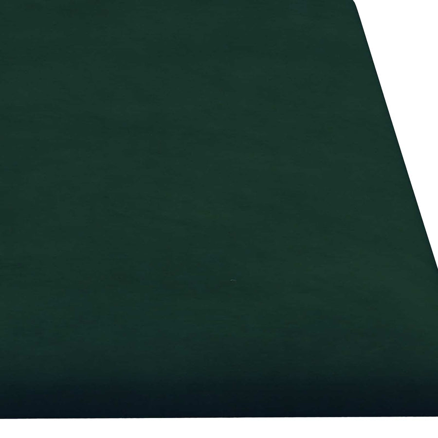 Wandhoofdbord 12 pcs Donkergroen 60 x 15 cm Fluweel