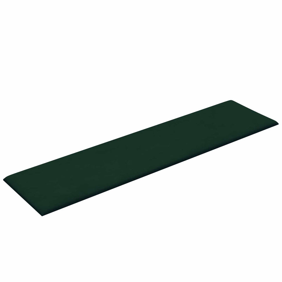Wandhoofdbord 12 pcs Donkergroen 60 x 15 cm Fluweel