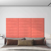 Hoofdbord 12 stuks 60x15 cm roze fluweel
