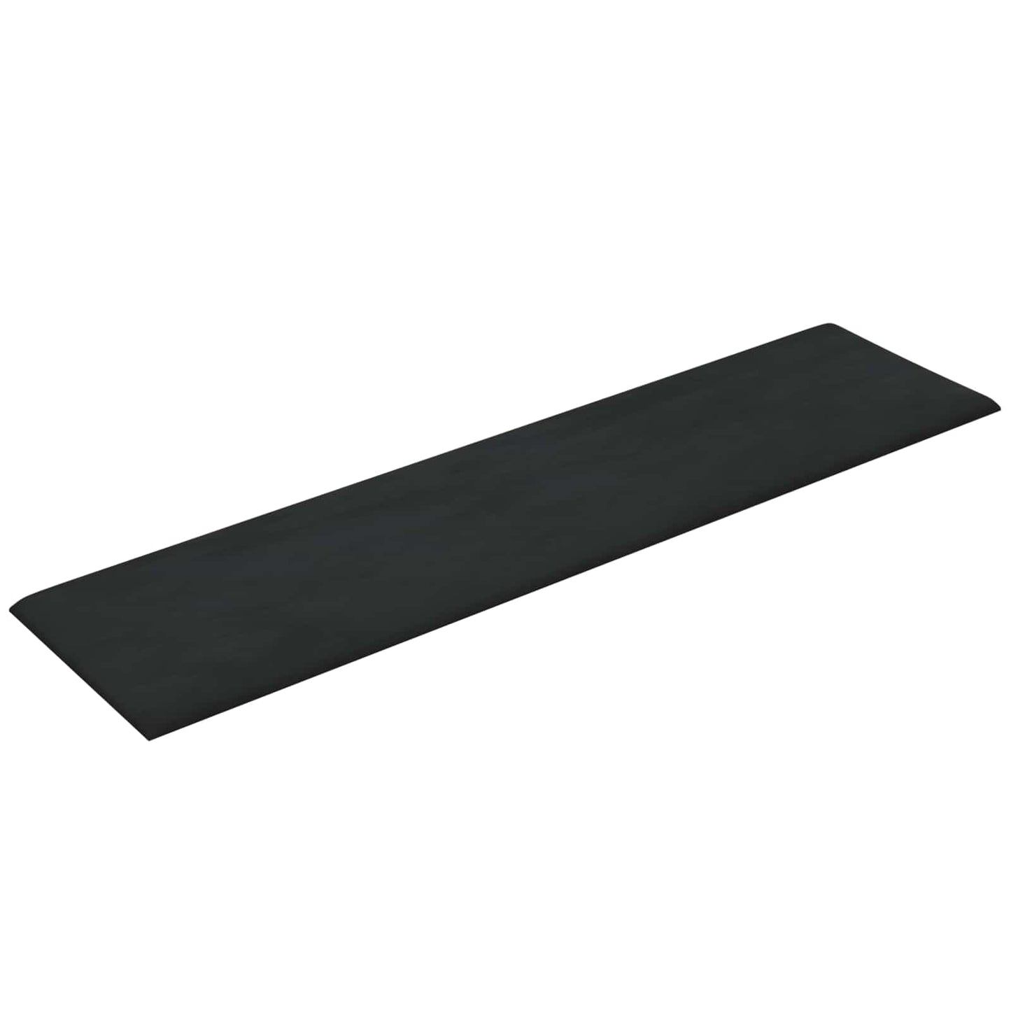 Wandhoofdbord 12 pcs Zwart 60 x 15 cm Fluweel