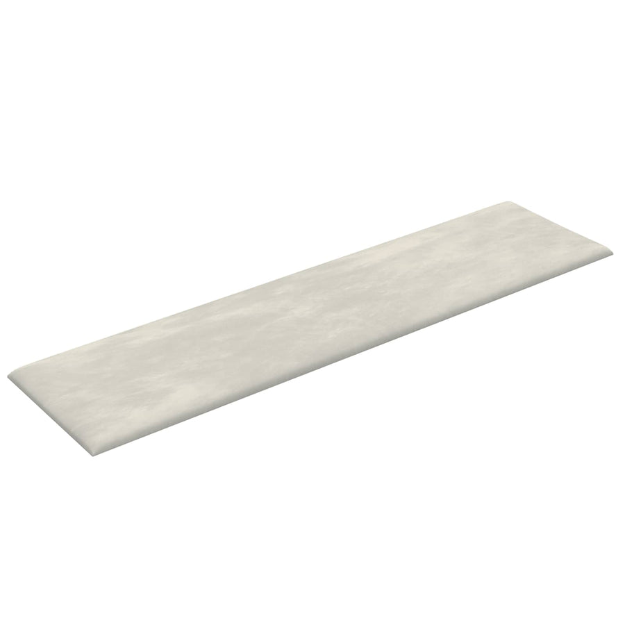 Wandhoofdbord 12 pcs Crème 60 x 15 cm Fluweel