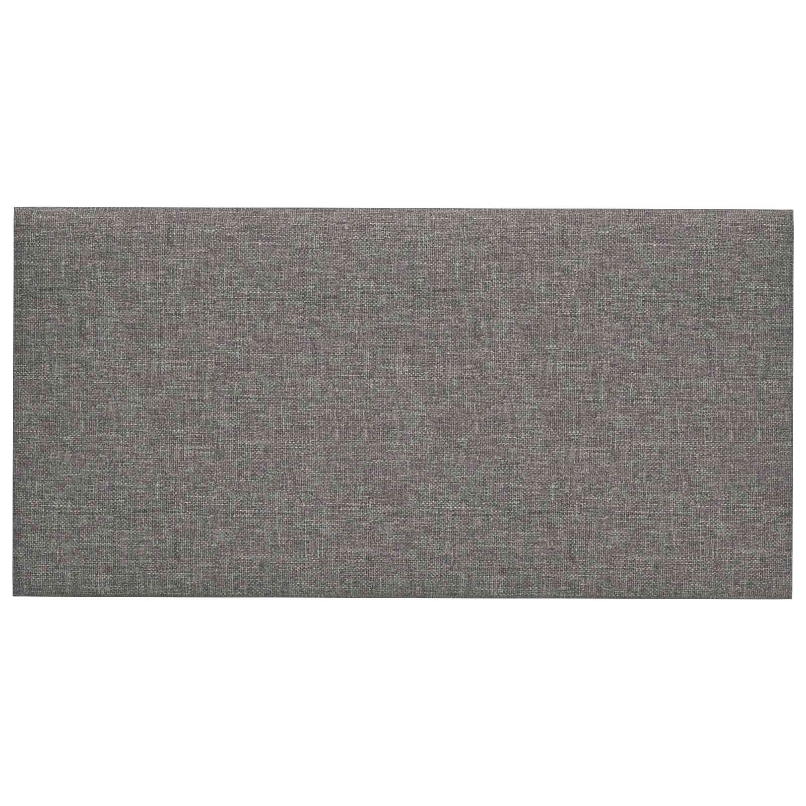 Wandhoofdbord 12 pcs Lichtgrijs 60 x 30 cm Stof