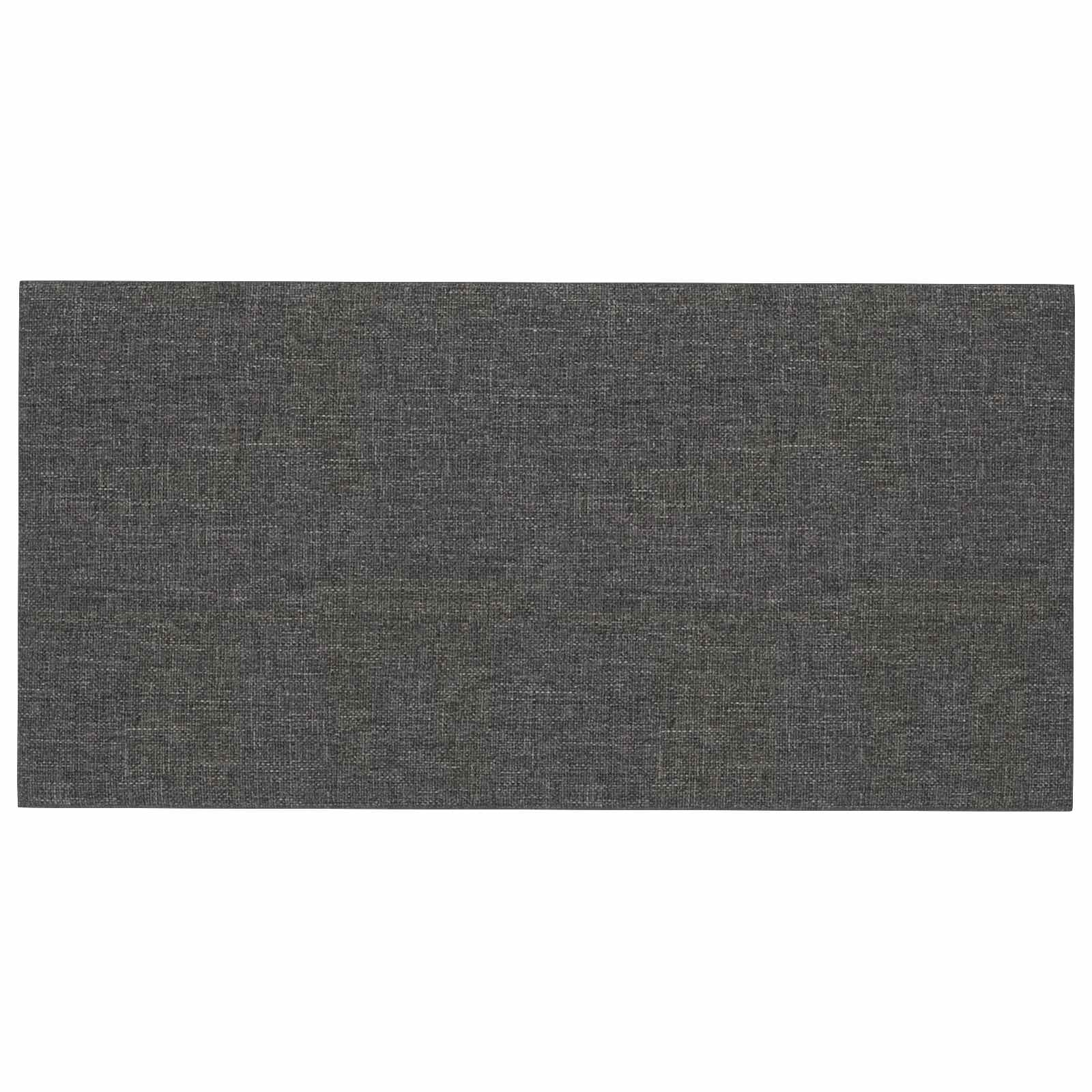 Wandhoofdbord 12 pcs Donkergrijs 60 x 30 cm Stof