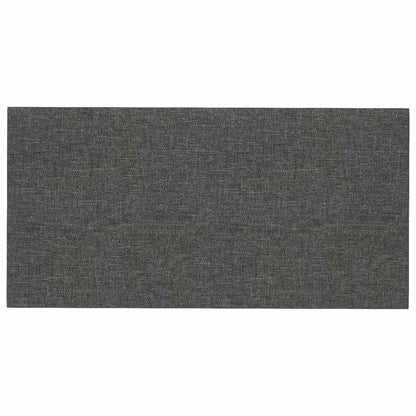 Wandhoofdbord 12 pcs Donkergrijs 60 x 30 cm Stof