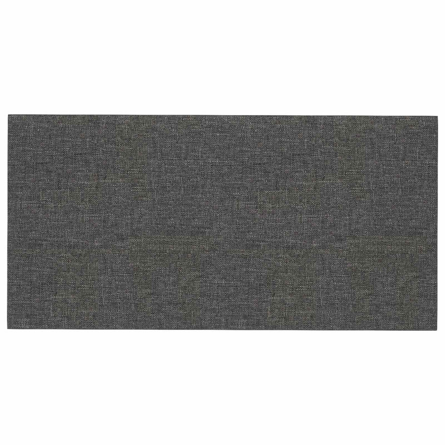 Wandhoofdbord 12 pcs Donkergrijs 60 x 30 cm Stof