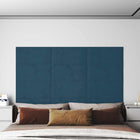 Hoofdbord 12 stuks blauw 60x30 cm fluweel