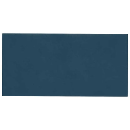 Wandhoofdbord 12 pcs Blauw 60 x 30 cm Fluweel
