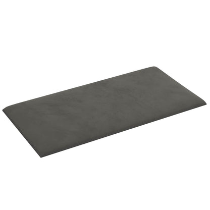 Wandhoofdbord 12 pcs Donkergrijs 60 x 30 cm Fluweel