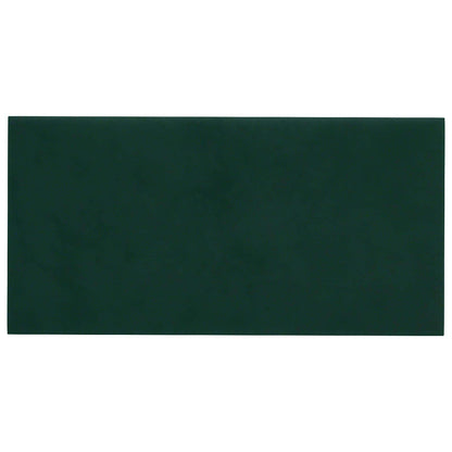 Wandhoofdbord 12 pcs Donkergroen Fluweel