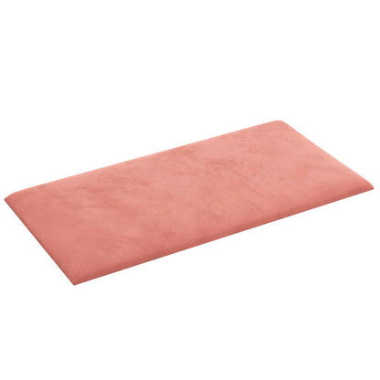 Wandhoofdbord 12 pcs Roze 60 x 30 cm Fluweel