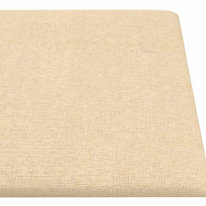 Wandhoofdbord 12 pcs Crème 90 x 15 cm Stof